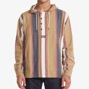 Quiksilver Men's Neo Blue Striped Hoodie